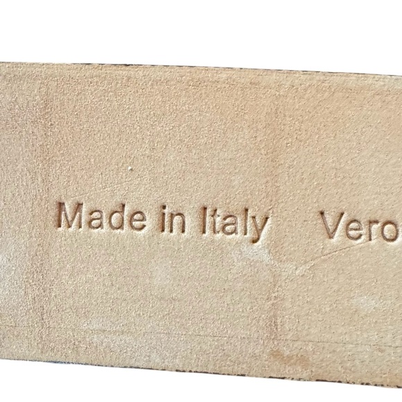 Vero Cuoio Pink & Black with Ornate Silver Buckle Snakeskin Leather Belt - Picture 5 of 8